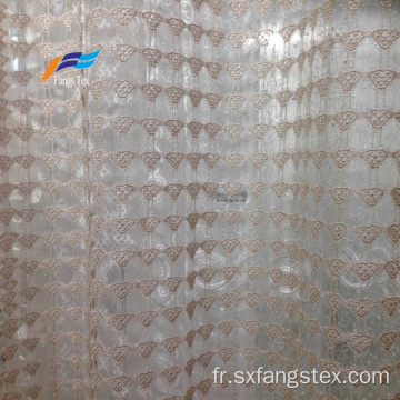 Tissu de rideau de fenêtre en voile transparent brodé fantaisie